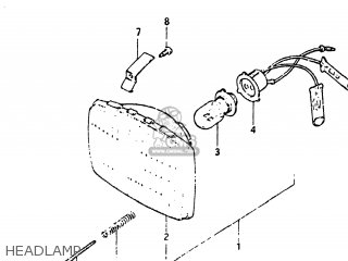 HEADLAMP - DR100 1983 (D) USA (E03)