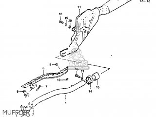 MUFFLER - DR100 1983 (D) USA (E03)