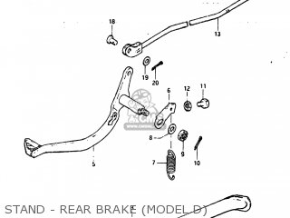 STAND - REAR BRAKE (MODEL D) - DR100 1983 (D) USA (E03)