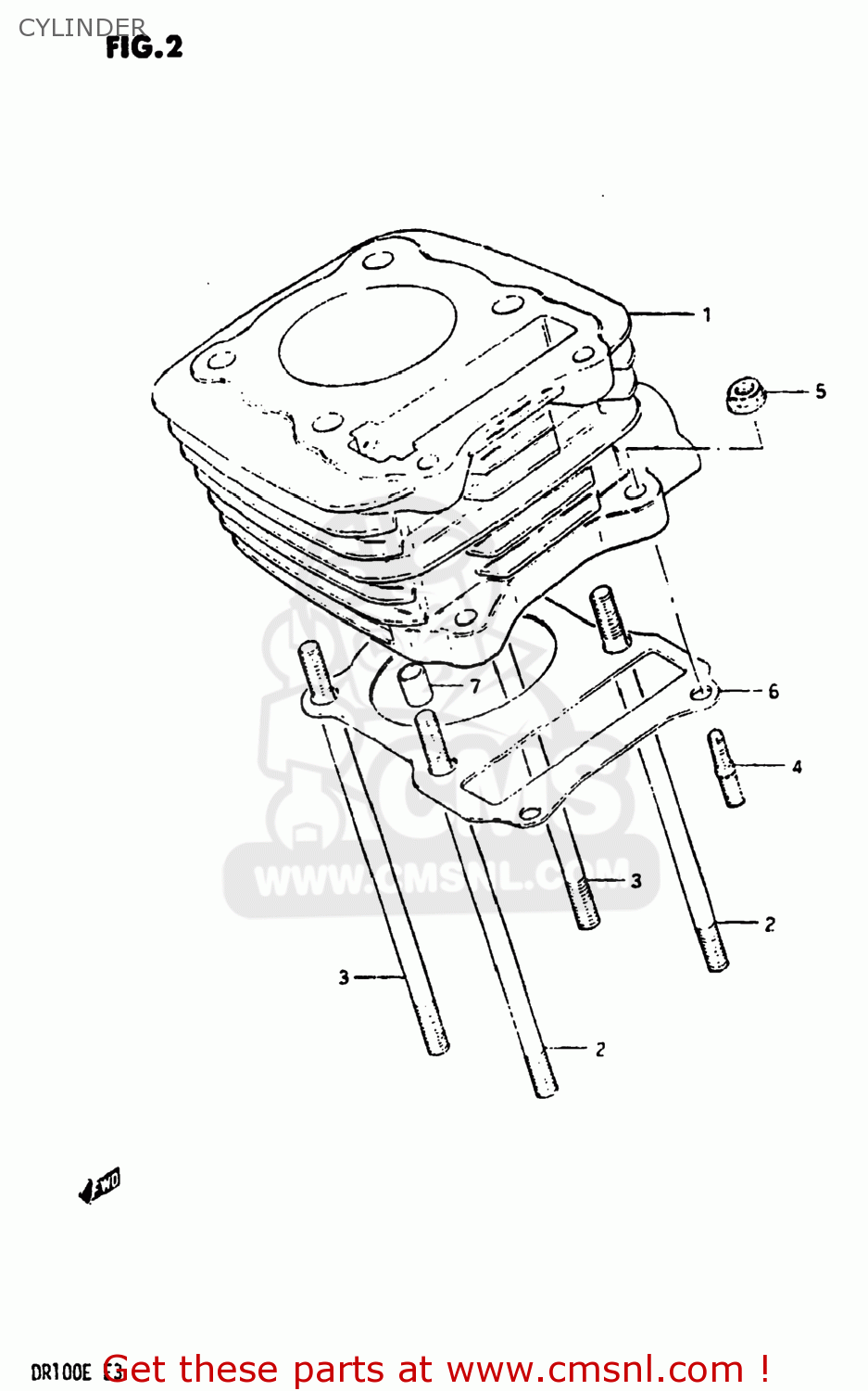 CYLINDER DR100 1984 (E) USA (E03)