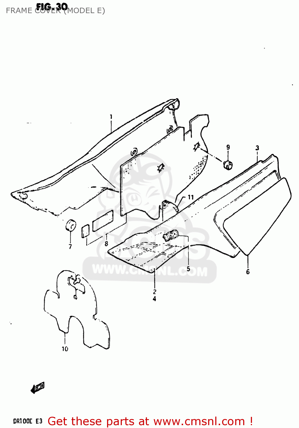 FRAME COVER (MODEL E) DR100 1984 (E) USA (E03)
