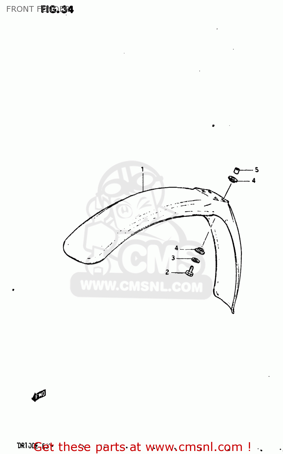 FRONT FENDER DR100 1984 (E) USA (E03)