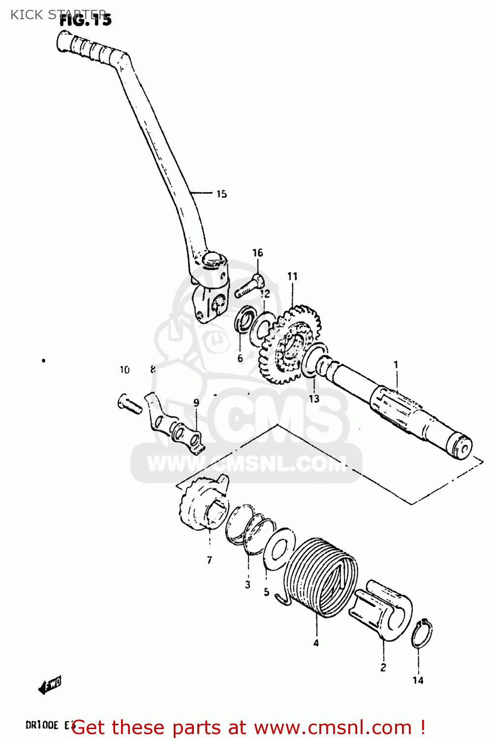 KICK STARTER DR100 1984 (E) USA (E03)