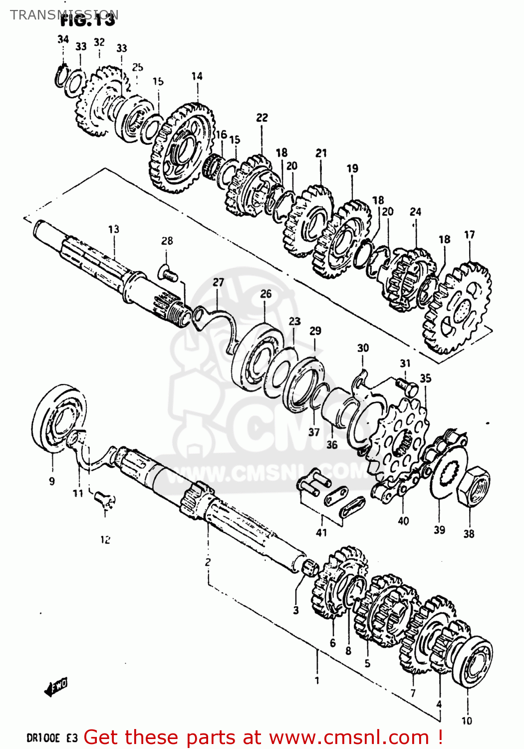 TRANSMISSION DR100 1984 (E) USA (E03)