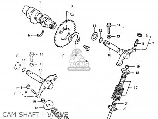 CAM SHAFT - VALVE - DR100 1984 (E) USA (E03)