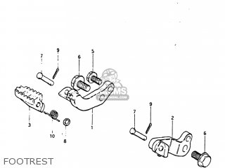 FOOTREST - DR100 1984 (E) USA (E03)
