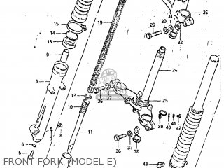 FRONT FORK (MODEL E) - DR100 1984 (E) USA (E03)