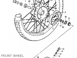 FRONT WHEEL - DR100 1984 (E) USA (E03)
