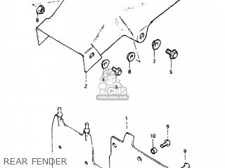 REAR FENDER - DR100 1984 (E) USA (E03)