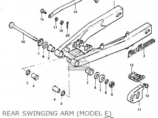 REAR SWINGING ARM (MODEL E) - DR100 1984 (E) USA (E03)