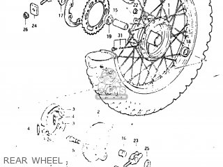 REAR WHEEL - DR100 1984 (E) USA (E03)