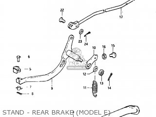STAND - REAR BRAKE (MODEL E) - DR100 1984 (E) USA (E03)