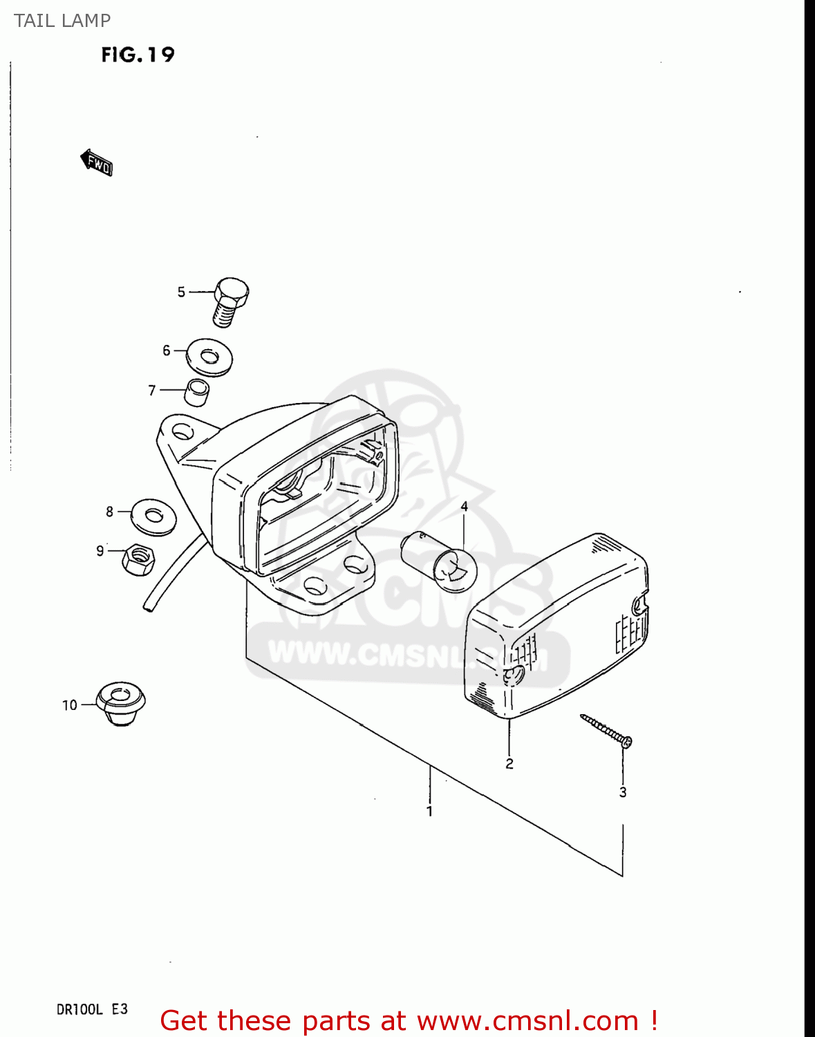 TAIL LAMP DR100 1985 (F) USA (E03)