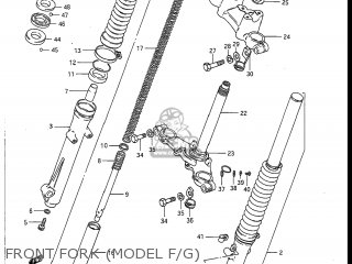 FRONT FORK (MODEL F/G) - DR100 1985 (F) USA (E03)