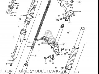 FRONT FORK (MODEL H/J/K/L) - DR100 1985 (F) USA (E03)