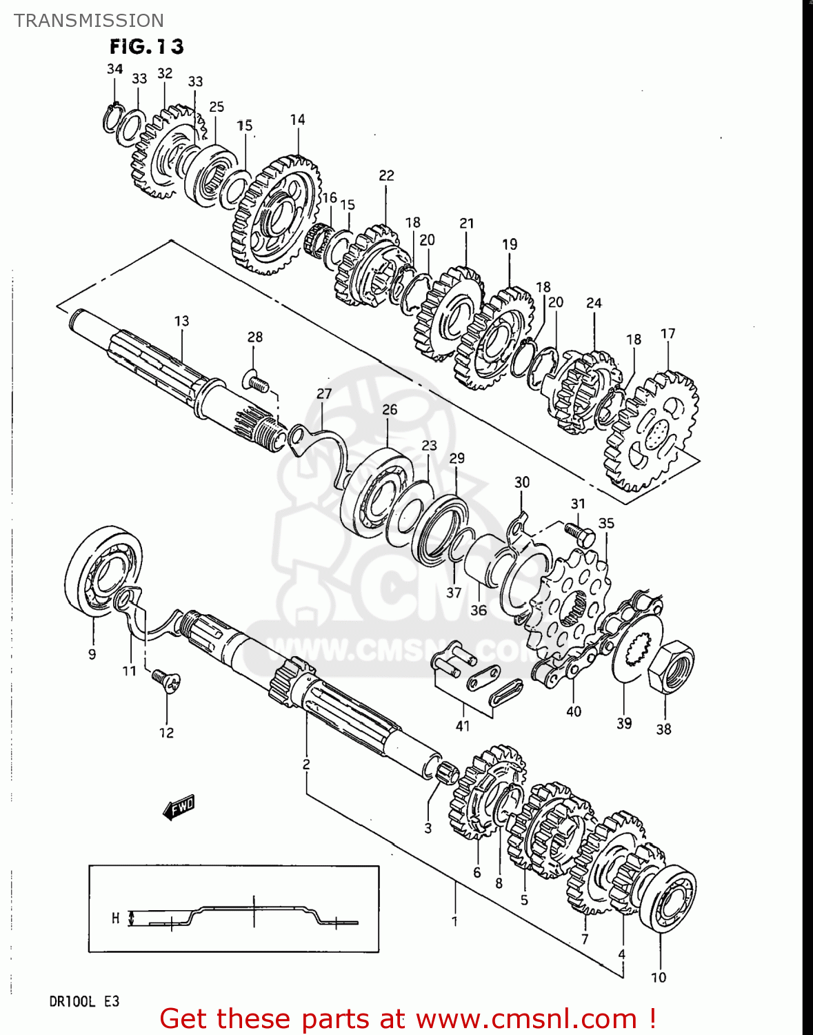 TRANSMISSION DR100 1986 (G) USA (E03)