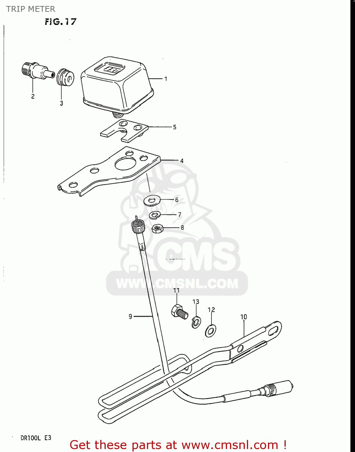 TRIP METER DR100 1986 (G) USA (E03)