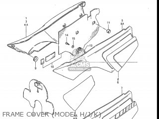 FRAME COVER (MODEL H/J/K) - DR100 1986 (G) USA (E03)