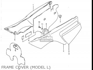 FRAME COVER (MODEL L) - DR100 1986 (G) USA (E03)