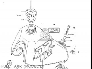 FUEL TANK (MODEL L) - DR100 1986 (G) USA (E03)