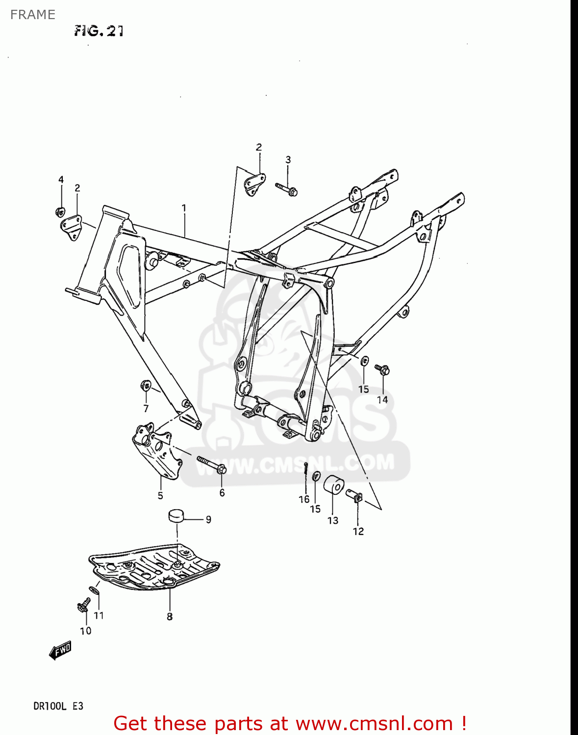 FRAME DR100 1987 (H) USA (E03)