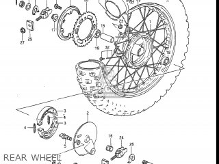 REAR WHEEL - DR100 1987 (H) USA (E03)