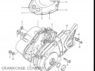 CRANKCASE COVER - DR100 1988 (J) USA (E03)