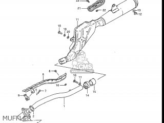 MUFFLER - DR100 1988 (J) USA (E03)