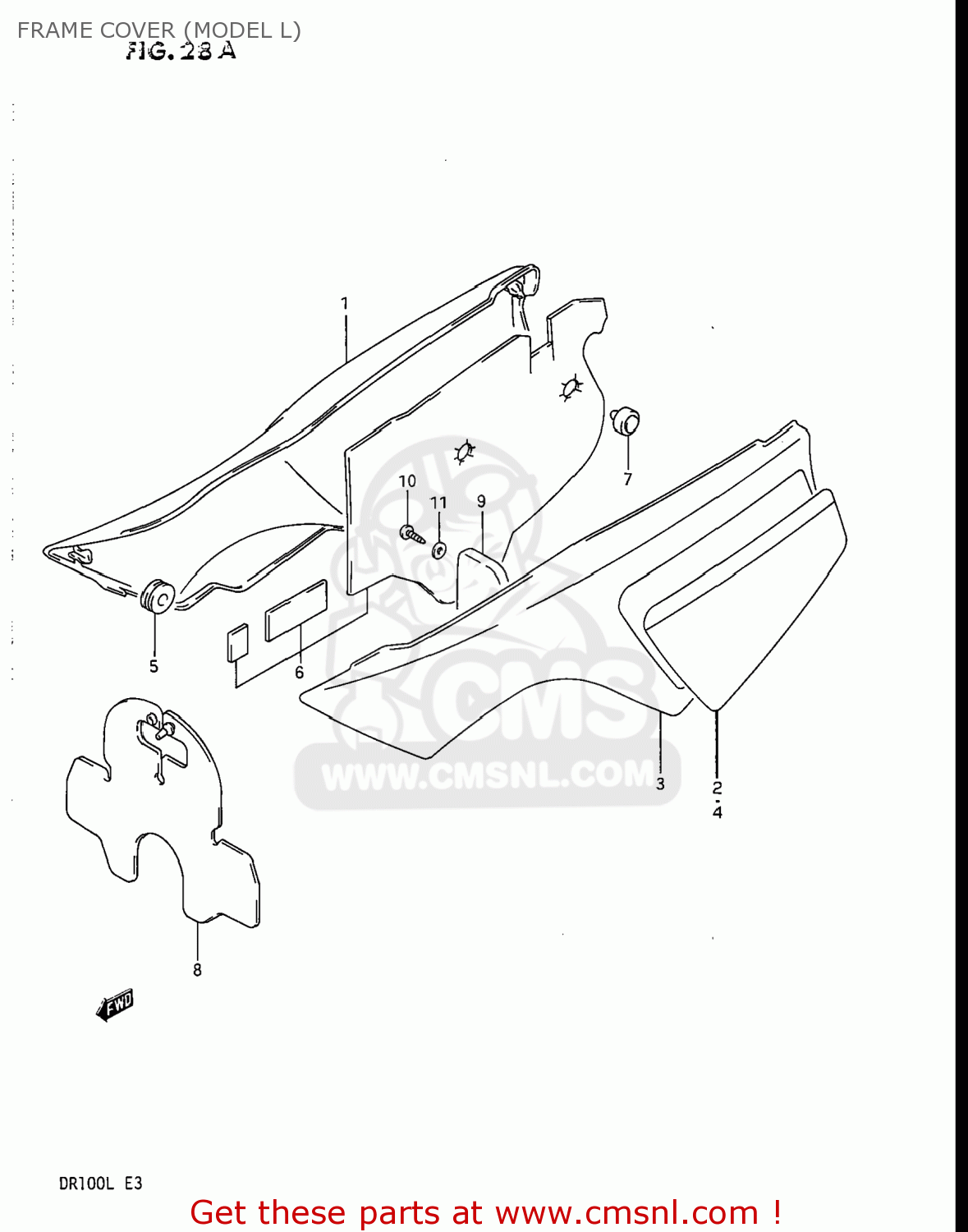 FRAME COVER (MODEL L) DR100 1989 (K) USA (E03)