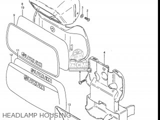 HEADLAMP HOUSING - DR100 1989 (K) USA (E03)