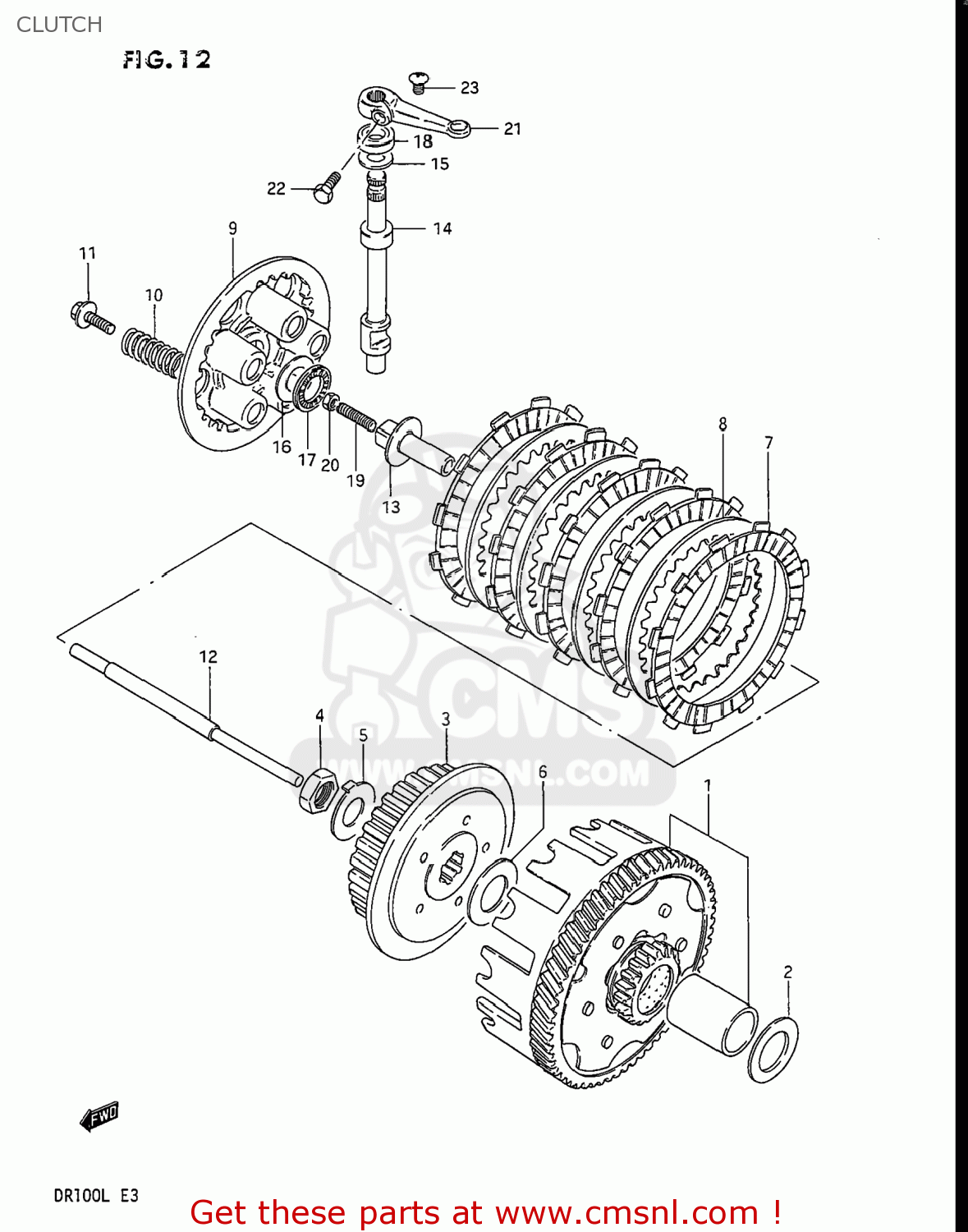 CLUTCH DR100 1990 (L) USA (E03)