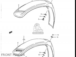 FRONT FENDER - DR100 1990 (L) USA (E03)