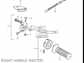 RIGHT HANDLE SWITCH - DR100 1990 (L) USA (E03)