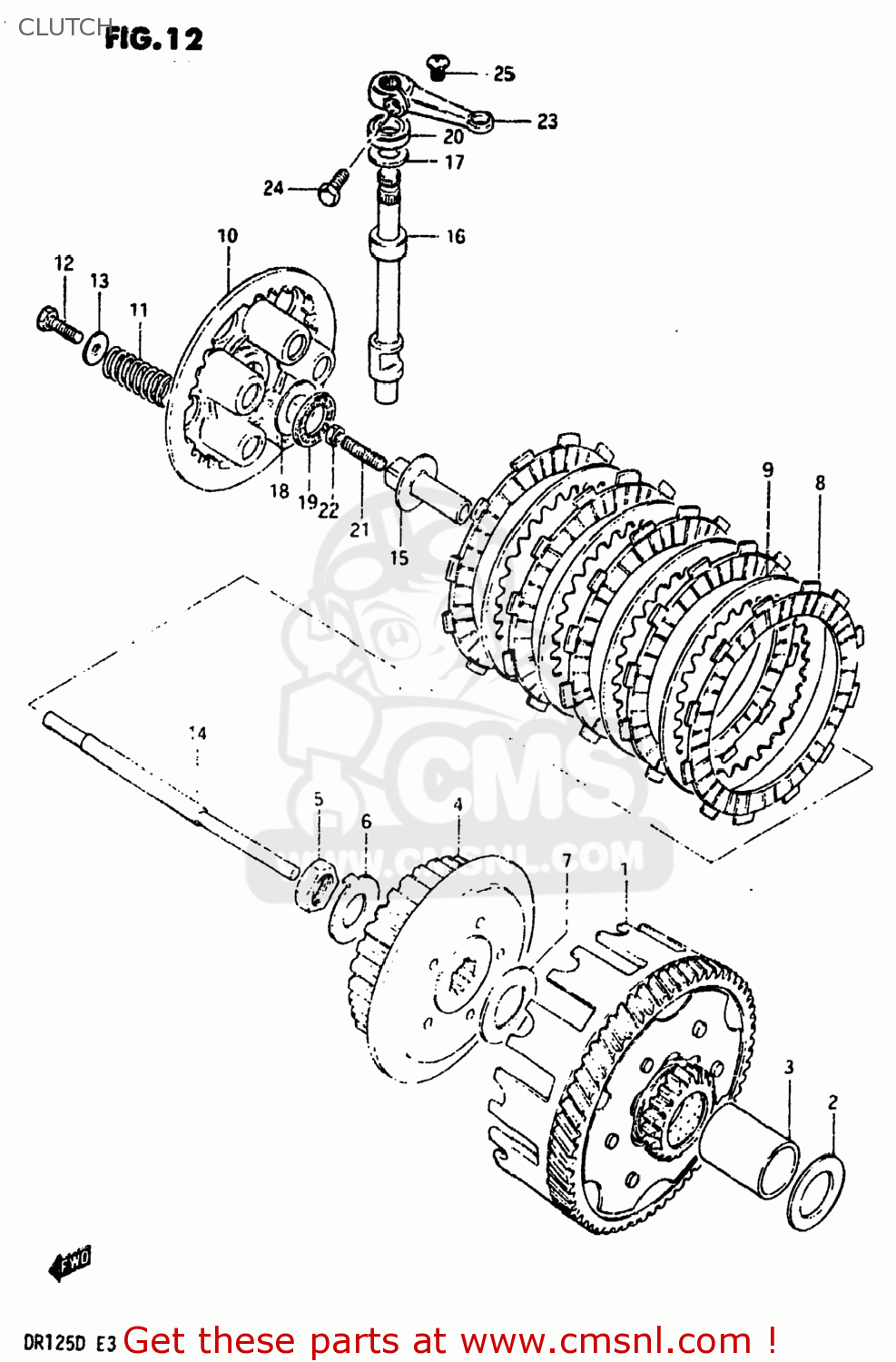CLUTCH DR125 1982 (Z) USA (E03)