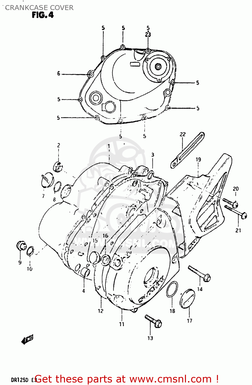 CRANKCASE COVER DR125 1982 (Z) USA (E03)