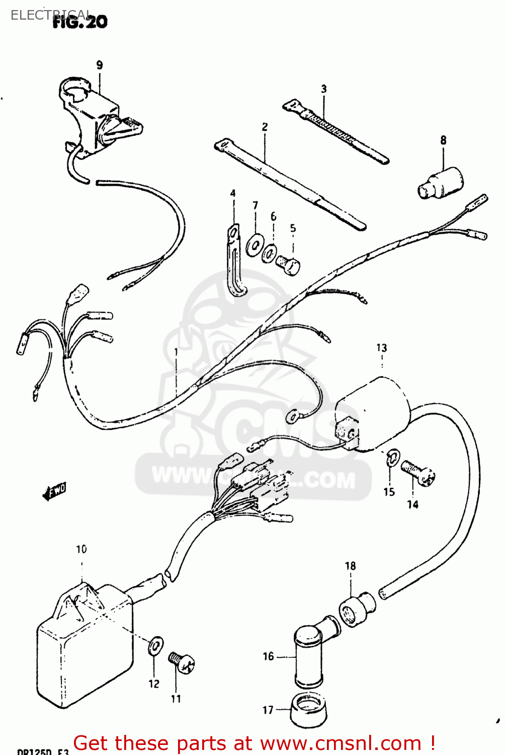 ELECTRICAL DR125 1982 (Z) USA (E03)