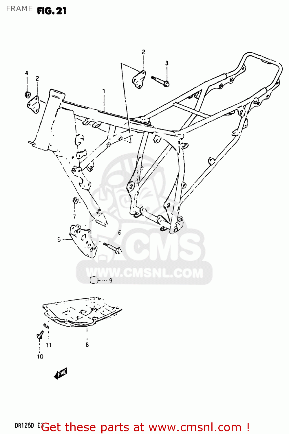 FRAME DR125 1982 (Z) USA (E03)