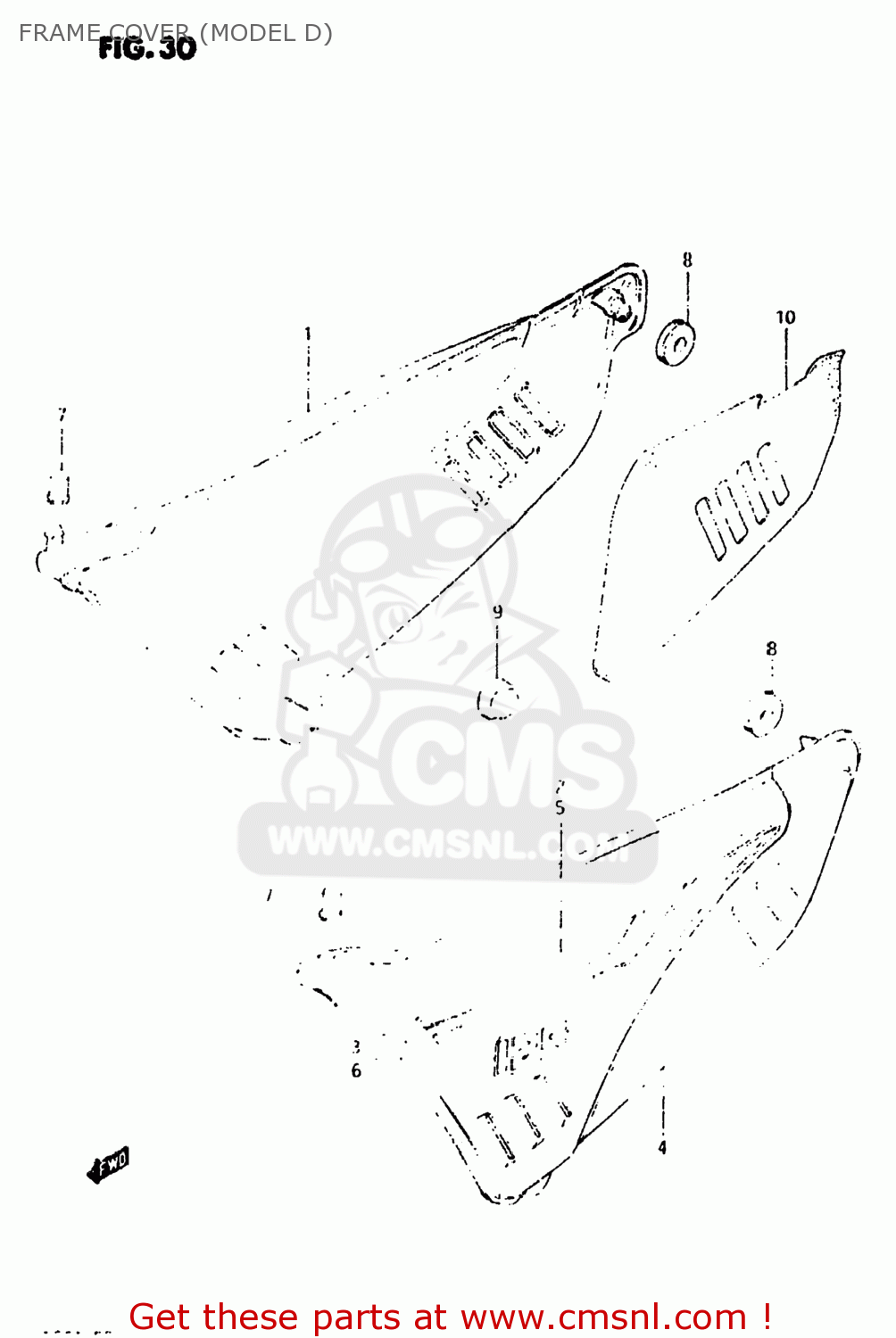 FRAME COVER (MODEL D) DR125 1982 (Z) USA (E03)