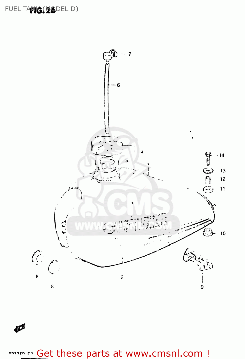 FUEL TANK (MODEL D) DR125 1982 (Z) USA (E03)