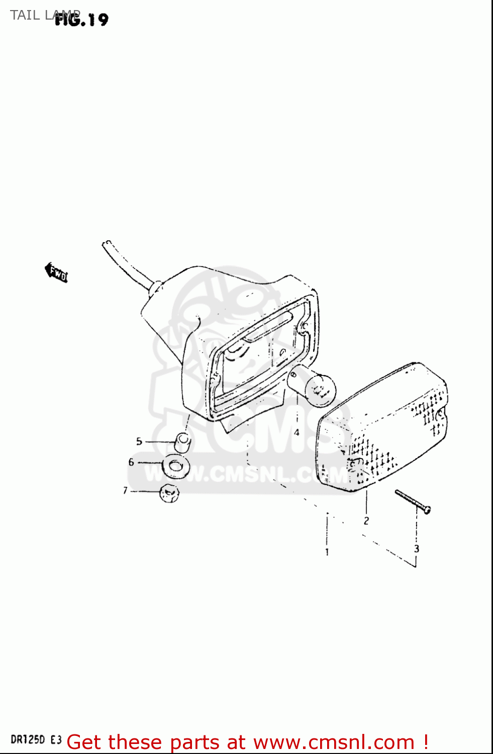 TAIL LAMP DR125 1982 (Z) USA (E03)
