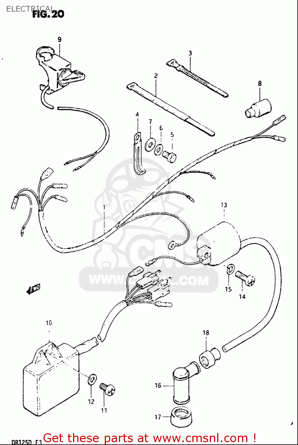ELECTRICAL DR125 1982 (Z) USA (E03)