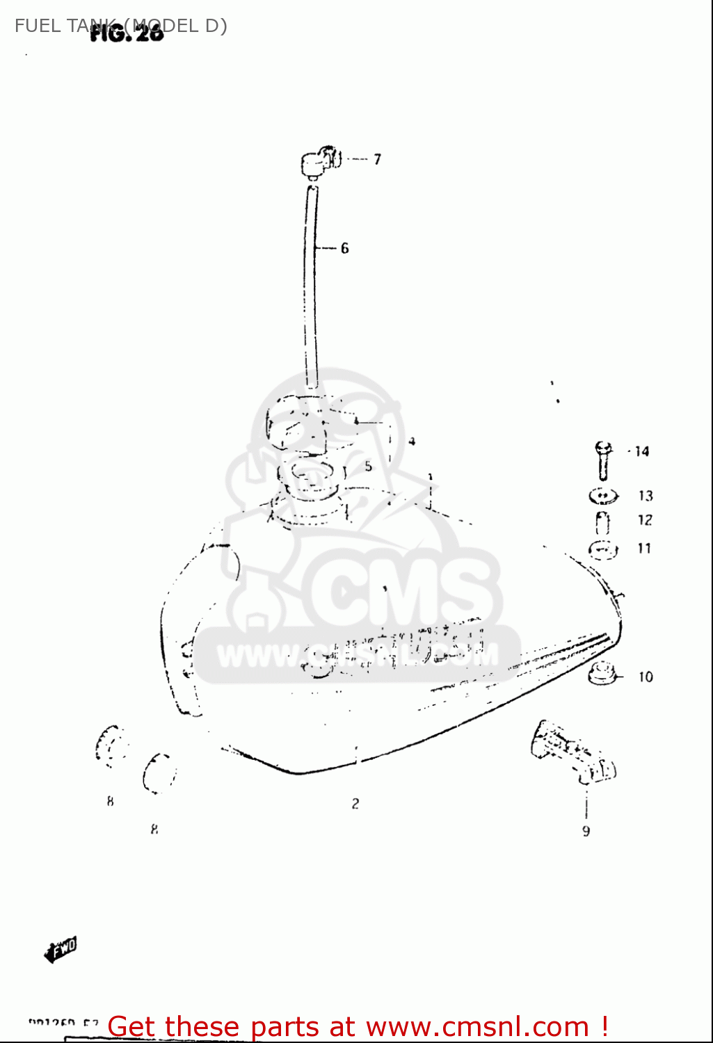 FUEL TANK (MODEL D) DR125 1982 (Z) USA (E03)