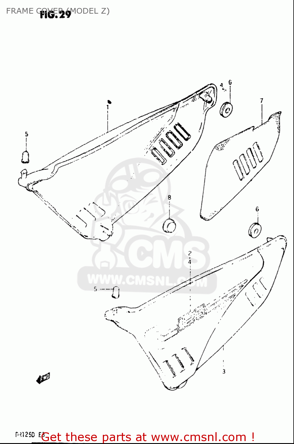 FRAME COVER (MODEL Z) DR125 1982 (Z) USA (E03)