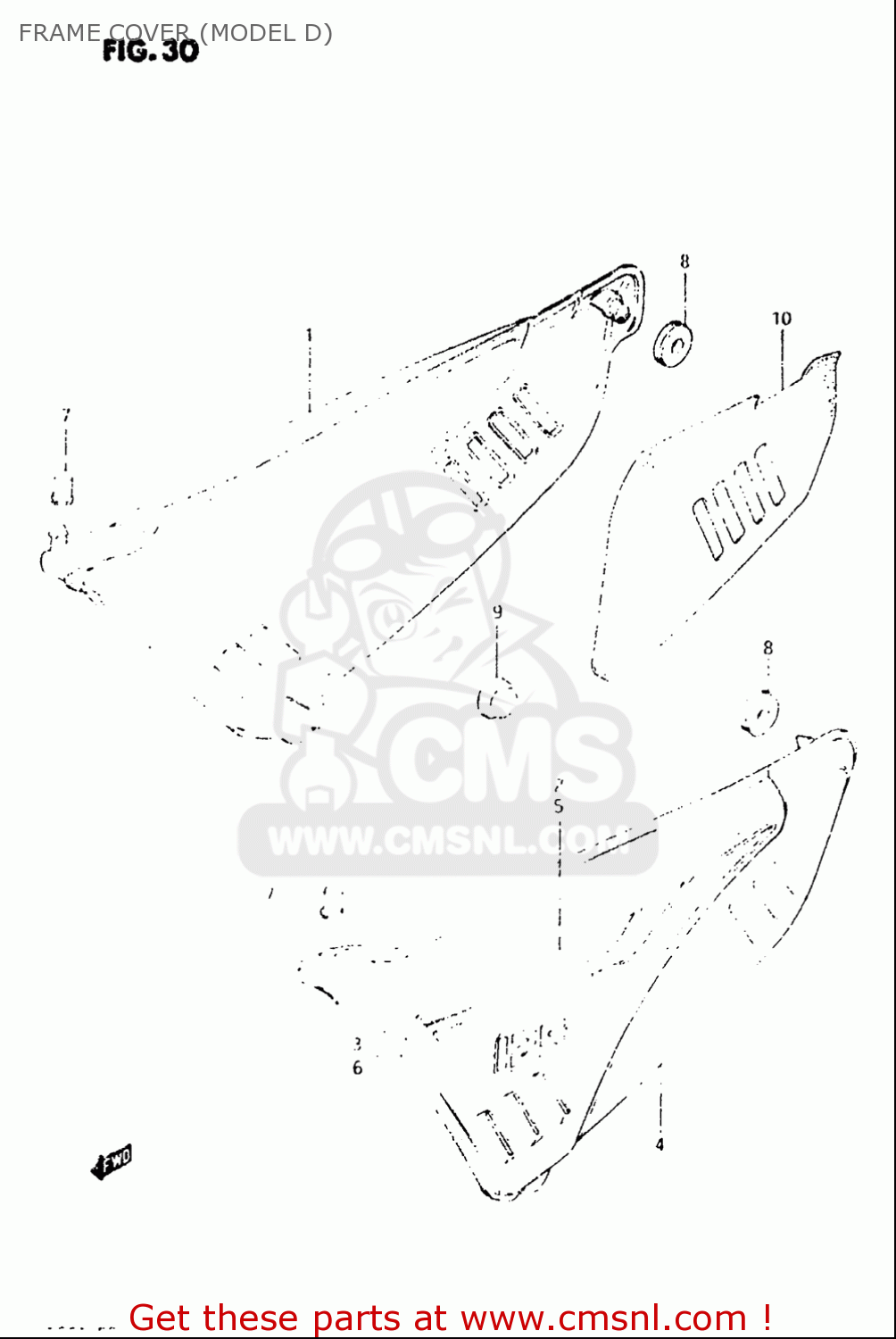 FRAME COVER (MODEL D) DR125 1982 (Z) USA (E03)