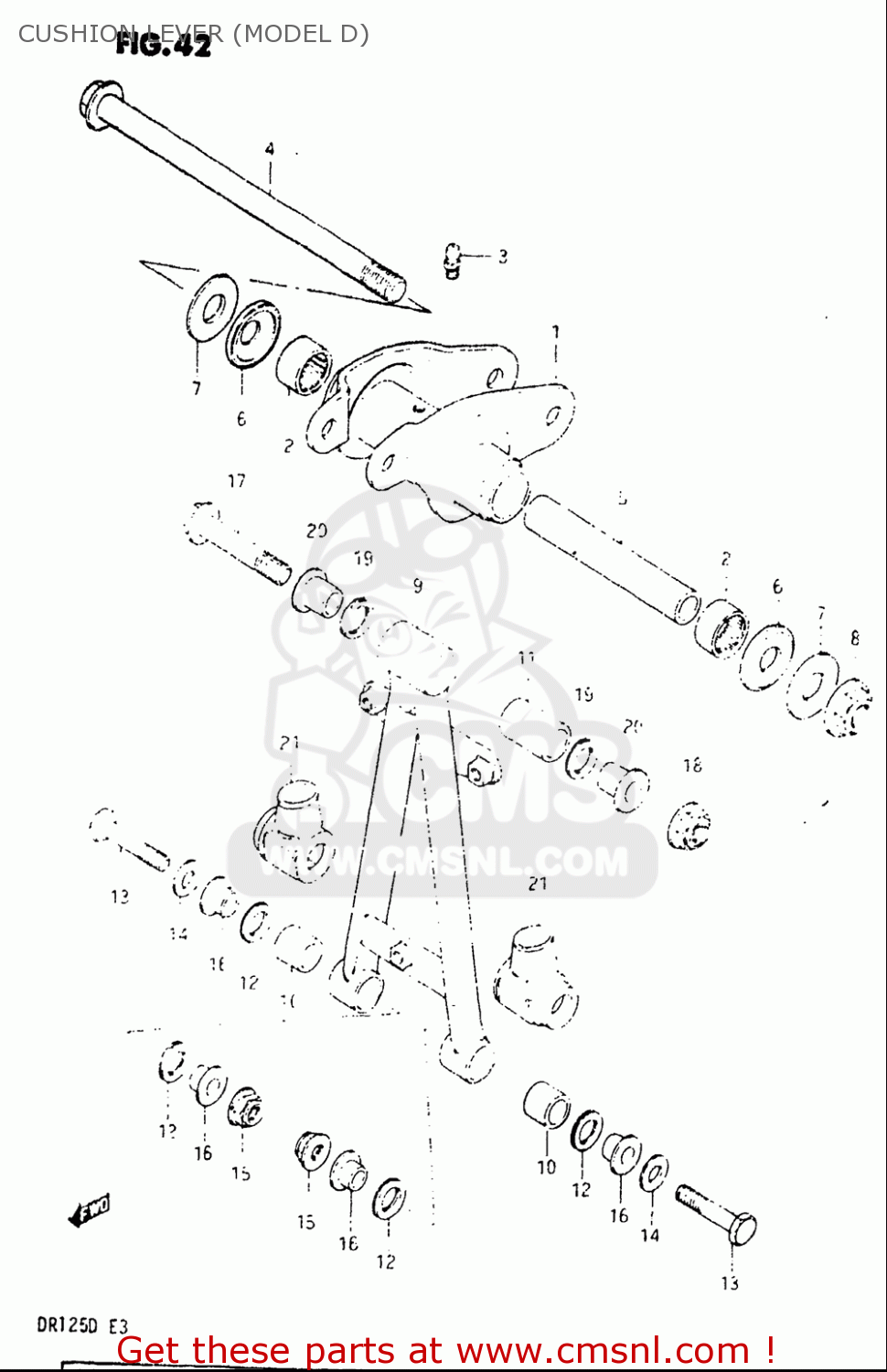 CUSHION LEVER (MODEL D) DR125 1982 (Z) USA (E03)
