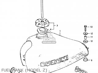 FUEL TANK (MODEL Z) - DR125 1982 (Z) USA (E03)