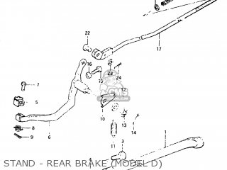STAND - REAR BRAKE (MODEL D) - DR125 1982 (Z) USA (E03)