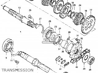 TRANSMISSION - DR125 1982 (Z) USA (E03)