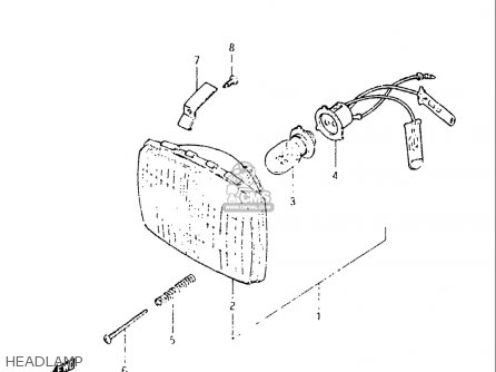 HEADLAMP - DR125 1982 (Z) USA (E03)