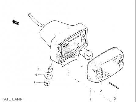 TAIL LAMP - DR125 1982 (Z) USA (E03)